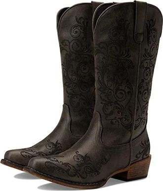 Roper Tall Stuff Womens Boots Black : 10.5 M, Synthetic