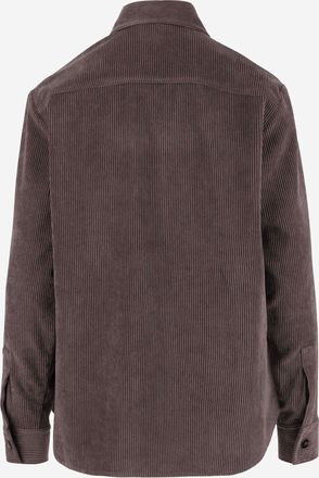 F.it Womens Shirt Ribbed Nylon-Blend Brown Polyester