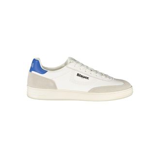 Blauer Witte Polyurethaan Heren Sneaker