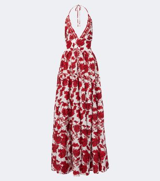 Alexandra Miro Clover floral cotton and silk maxi dress