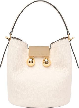 Marni Medium trunkaroo White Leather Shoulder Bag