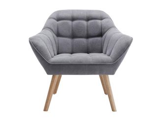 VENTE-UNIQUE.COM Sill&oacute;n cl&aacute;sico tela gris