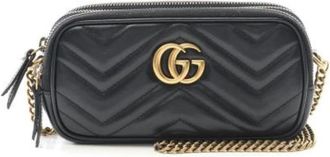 Gucci Pre-owned Cross Body Bags, female, Black, Size: ONE SIZE Pre-owned Leather gucci-bags