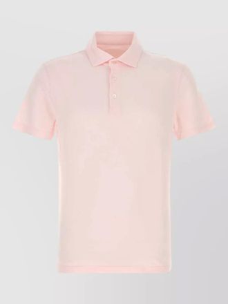 Fedeli stretch cotton polo shirt short sleeves