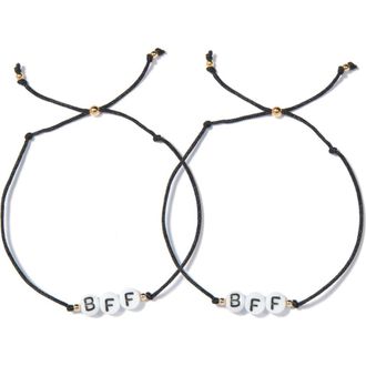 Venessa Arizaga BFF Bracelet Set in Black at Nordstrom