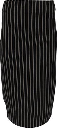 Max Mara Pinstripe Pencil Skirt in Black Viscose