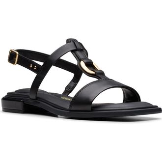 Clarks Ariany Slingback Sandal in Black Leather at Nordstrom Rack, Size 10