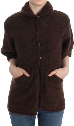Roberto Cavalli Unisex Brown Mohair Knitted Cardigan
