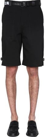 Alexander McQueen Regular FIT Bermuda - Heren - Korte Broeken - Zwart - S - Katoen - Korte Broeken