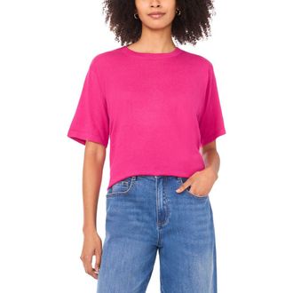 Vince Camuto Crewneck Knit Top in Peony Punch at Nordstrom, Size X-Small