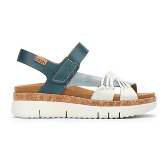 Pikolinos Palma Sandal - Dames - Sleehakken - Blauw - 36 EU - Leer - Schoenen