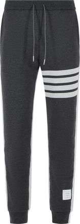 Thom Browne Colorblock 4 Bar grijze katoenen broek