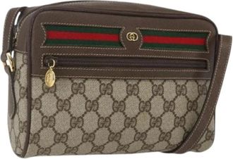 Gucci Pre-owned Cross Body Bags, female, Brown, Size: ONE SIZE Pre-owned Vintage Shoulder Bag