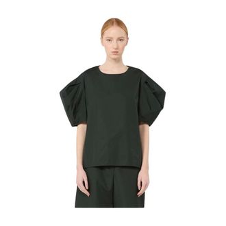 Max Mara Blusa con Mangas Protagonistas - Blouses & Shirts - Mujer - Verde - S