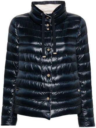 ジャケット HERNO PI001959D12456Z Jackets Coats Black A-SHAPE JACKET IN ARENDELLE AND NEW LADY FAUX FUR in Black