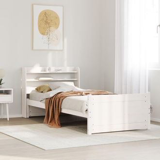 Berkfield Home Bed Frame with Headboard without Mattress White 90x190 cm Single