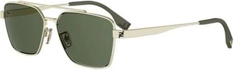 Fendi Fe 40115U Pilot Zonnebril - unisex - Zonnebrillen - Veelkleurig - 57 MM - Accessoires