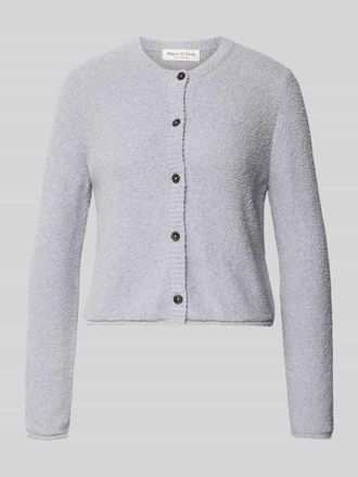 Marc O'Polo Regular Fit Strickjacke aus Baumwoll-Mix in Hellblau, Gr&ouml;&szlig;e M