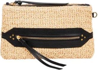 Jerome Dreyfuss Lucky Clutch - Dames - Clutches - Beige - ONE Size - Katoen - Tassen