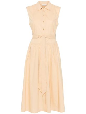 Patrizia Pepe poplin midi dress - Neutrals