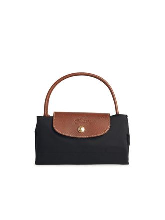 Longchamp Tas Met S Le Pliage Original-handgreep in zwart gerecycled tela