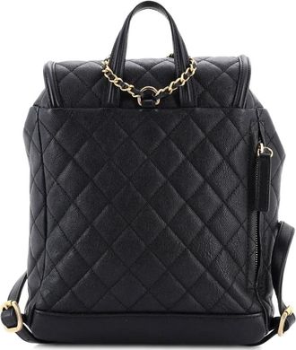 Chanel Filigree Quilted Caviar Large backpack - Zwart