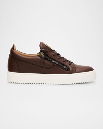 Giuseppe Zanotti Mens Maylondon Leather Low-Top Sneakers