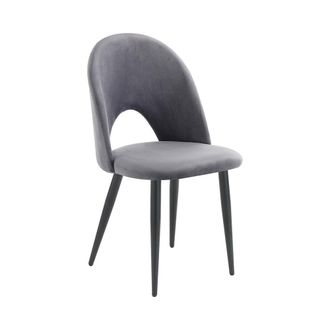 Oresteluchetta Juego De 4 Sillas De Comedor Cocina Dise&ntilde;o Moderno En Terciopelo Bounty Stock - Gris