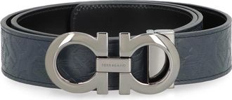 Ferragamo Reversible Gancini Belt - Heren - Riemen - Blauw - 105 CM - Leer - Accessoires