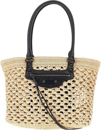 Balenciaga Raffia medium Le City basket bag Woman One Size