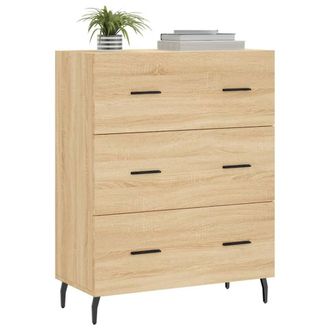Berkfield Home Sideboard Sonoma Oak 69.5x34x90 cm Engineered Wood in Light Tan