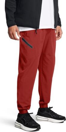 Under Armour Mens Unstoppable Woven Joggers - Earthen Orange/Black Size 3XL