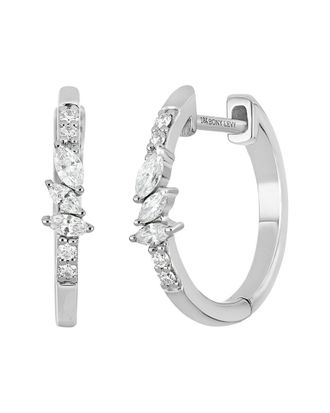 Bony Levy Getty 18K 0.23 Ct. Tw. Diamond Hoop Earrings