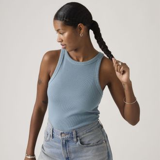 Levi's Essential Racer Tank Top - Womens - XS - Blue