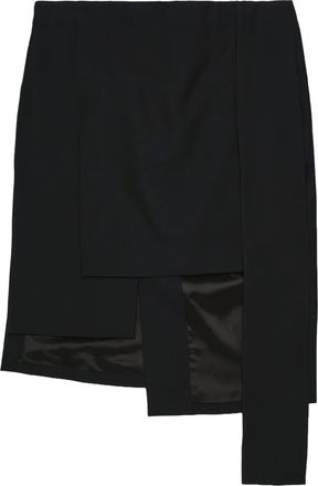 SETCHU Mini-rok met asymmetrische vlakken - Zwart