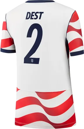 Nike Sergi&ntilde;o Dest USMNT 2026 Stadium Home Nike Womens Dri-FIT Soccer Jersey in White | NN203993594-USM