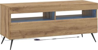 vidaXL Mueble De Tv Led Madera Envejecida Madera De Ingenier&iacute;a Vidaxl