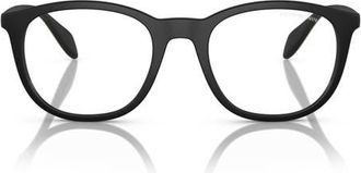 Emporio Armani 52mm Phantos Optical Glasses in Matte Black /Clear at Nordstrom