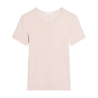 Helmut Lang T-Shirts, female, Beige, Size: XS Shrunken Tee