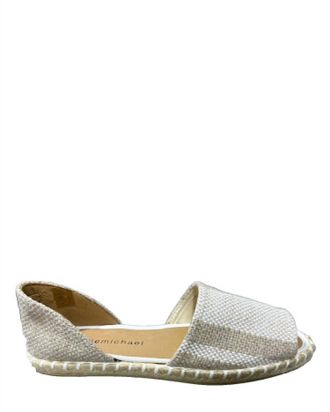 Eric Michael Womens Dominique Slip On Espadrille In White/ Beige