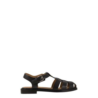 Churchs Fisher Sandals - female - Churchs - Flat Sandals - Black - 6 1/2 UK - Shoes