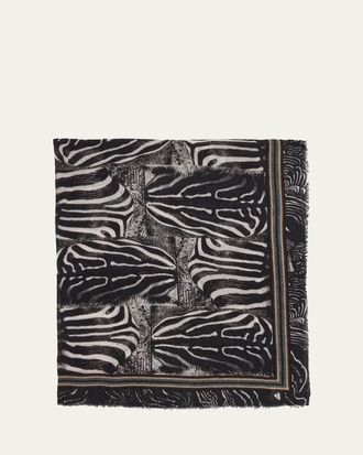 Faliero Sarti x Peter Beard Studio Zebra Print Stole