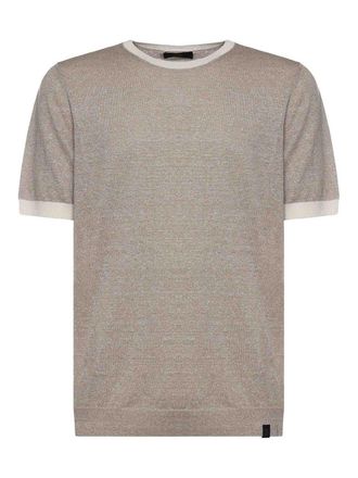 Fay Linen And Cotton T-Shirt