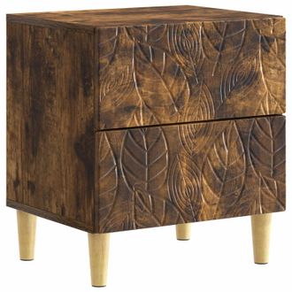 vidaXL Mesita De Noche Roble Ahumado 43 X 34,5 X 48 Cm Vidaxl