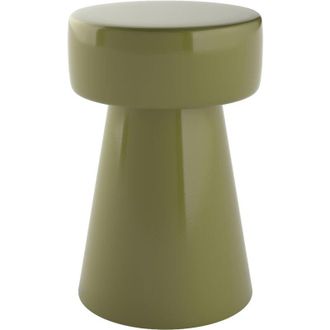 Rendez-Vous D&eacute;co Mesa Auxiliar Redonda De Metal Verde - Ath&eacute;na