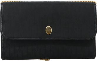 Dior Trotter Black Canvas Shoulder Bag (Pre-Owned)