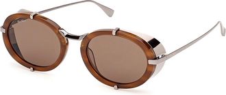 Max Mara MM0103 SELMA 50E Womens Sunglasses Brown Size 51