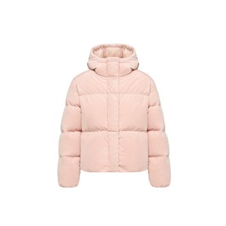 Moncler Moncler Enigme Hooded Chenille Short Down Jacket, Women, Pink, Size: 00