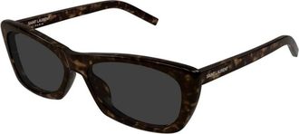 Saint Laurent SL 613 Zonnebril - Dames - Zonnebrillen - Bruin - 58 MM - Nylon - Accessoires