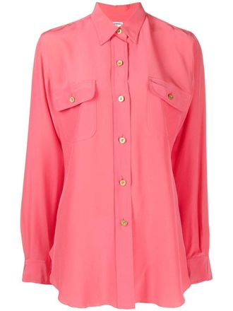 Chanel Camicia con logo anni 90-2000 - Rosa